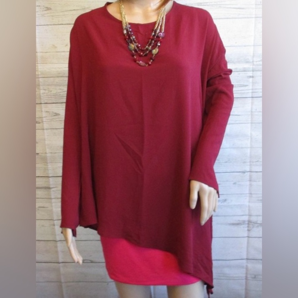 Elegant Wine Women's Tunic Top